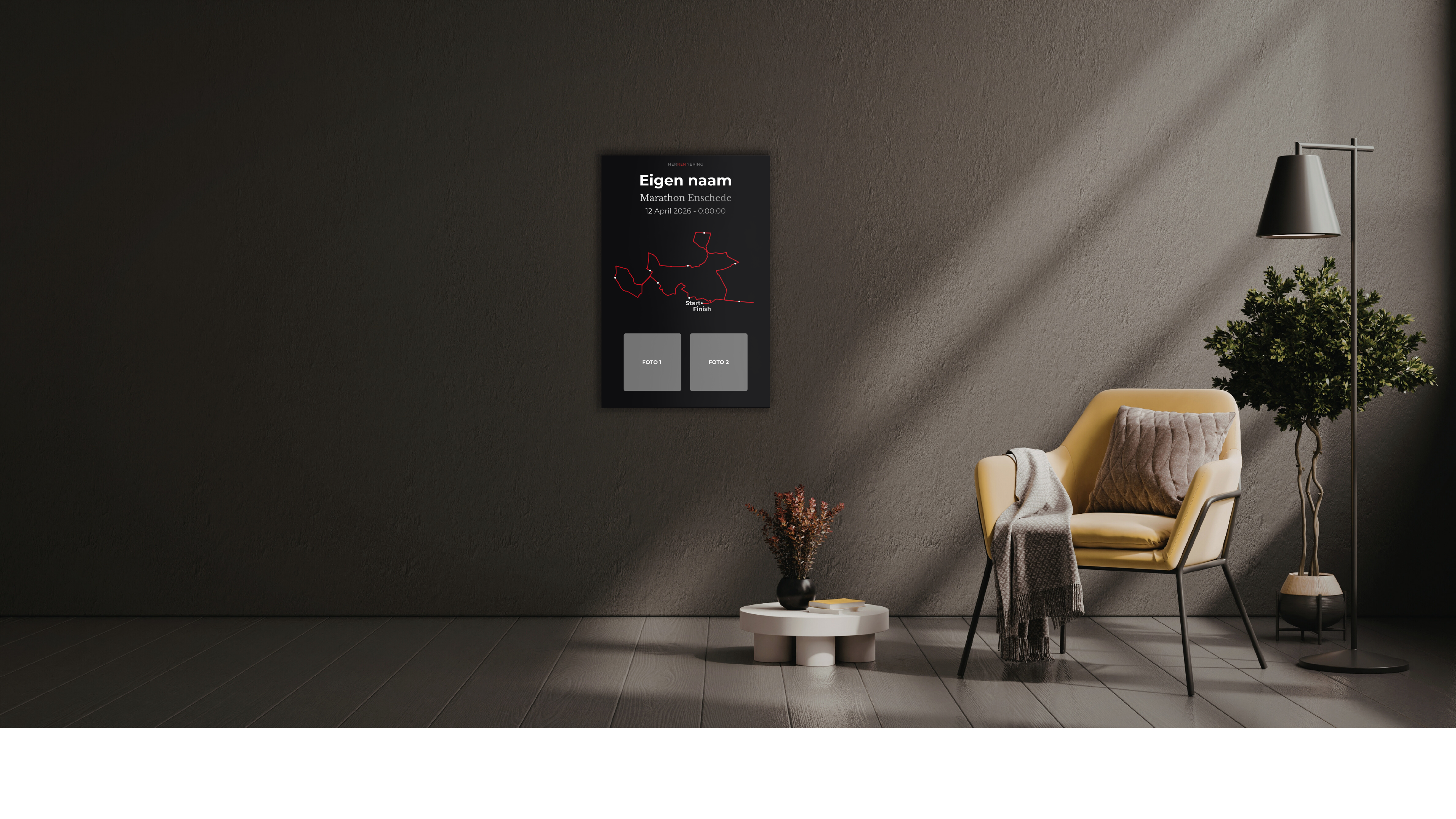 Marathon Enschede - Gepersonaliseerde Herinneringsplaat