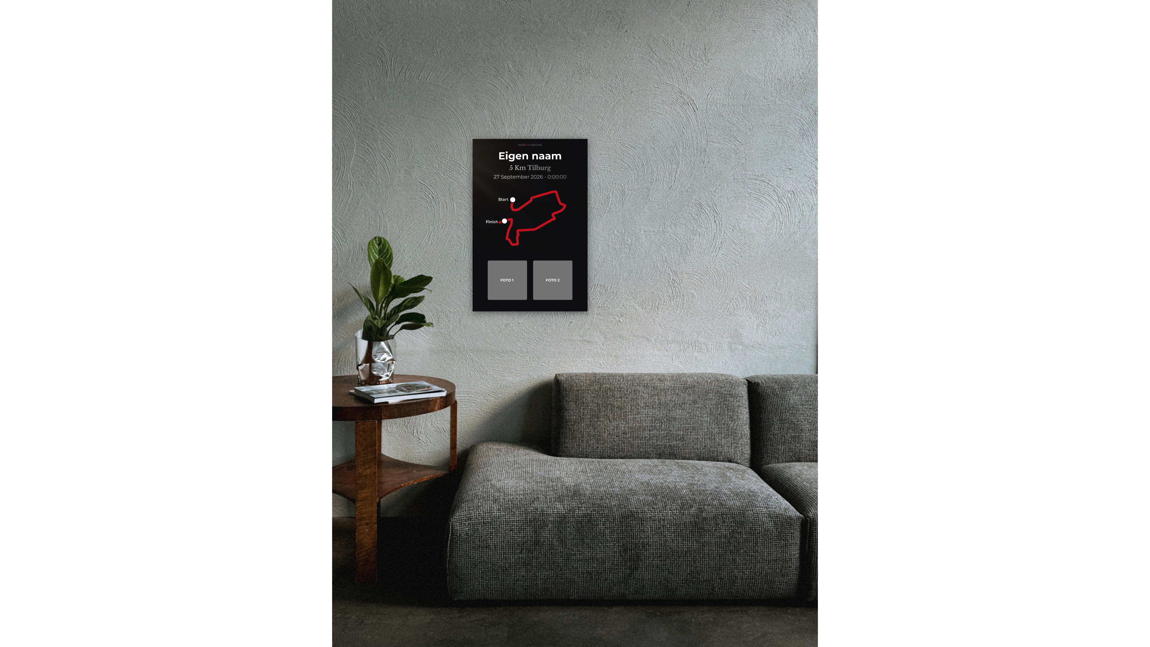 5Km Tilburg - Gepersonaliseerde Herinneringsplaat