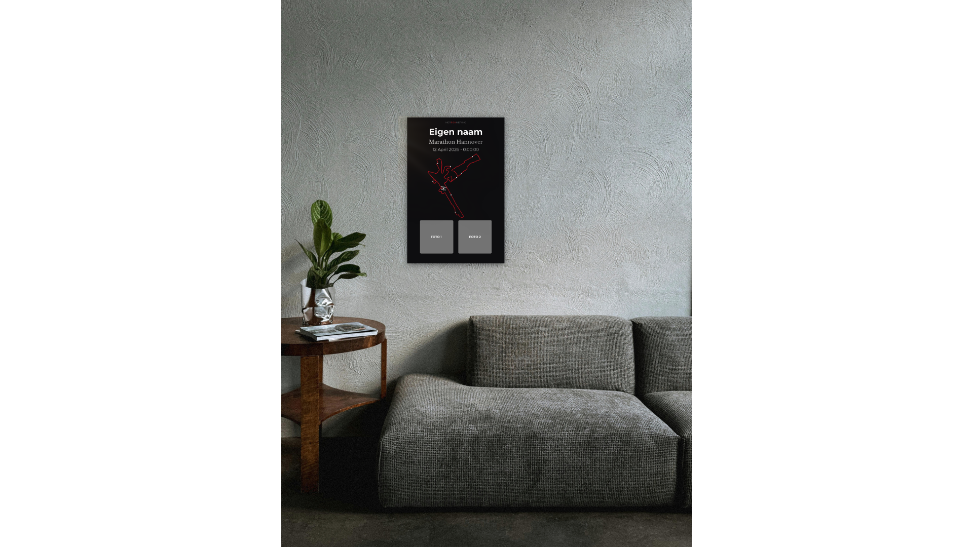 Marathon Hannover - Gepersonaliseerde Herinneringsplaat