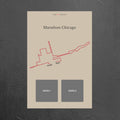 Marathon Chicago (Beige) - Gepersonaliseerde Herinneringsplaat