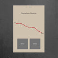 Marathon Boston (Beige) - Gepersonaliseerde Herinneringsplaat
