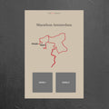Marathon Amsterdam (Beige) - Gepersonaliseerde Herinneringsplaat