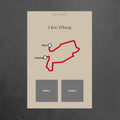 5Km Tilburg (Beige) - Gepersonaliseerde Herinneringsplaat