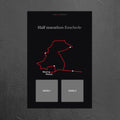 Half marathon Enschede (Zwart) - Gepersonaliseerde Herinneringsplaat