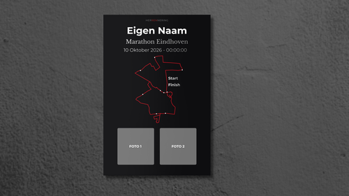 Marathon Eindhoven - Gepersonaliseerde Herinneringsplaat
