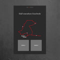 Half marathon Enschede (Grijs) - Gepersonaliseerde Herinneringsplaat