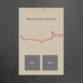 Marathon New York City (Beige) - Gepersonaliseerde Herinneringsplaat