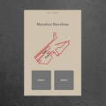 Marathon Barcelona (Beige) - Gepersonaliseerde Herinneringsplaat