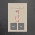 Half marathon Egmond (Beige) - Gepersonaliseerde Herinneringsplaat