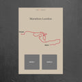 Marathon London (Beige) - Gepersonaliseerde Herinneringsplaat