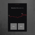 Marathon New York City (Zwart) - Gepersonaliseerde Herinneringsplaat