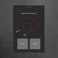 Marathon Geneva (Grijs) - Gepersonaliseerde Herinneringsplaat